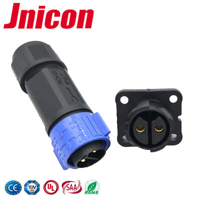 IP67/IP68 Αδιάβροχος σύνδεσμος ηλεκτρικής ενέργειας 2 καρφίτσες M25 γρήγορη βιομηχανική πρίζα και πρίζα
