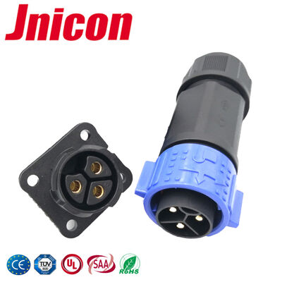 500V M25 Κύκλωμα πίνακα Mount Connector 3 Pin Push Locking Power Connector