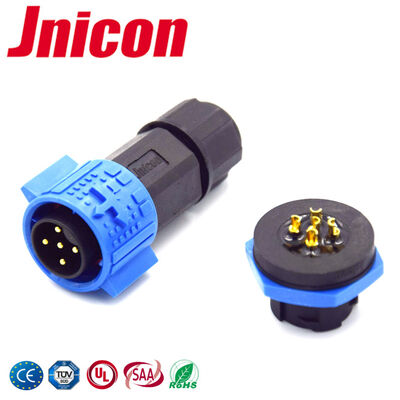5A IP67 M19 5 Pin Αδιάβροχο Σύνδεσμο Σύρματος στην επιφάνεια Κυκλικές συνδέσεις ρεύματος IP67