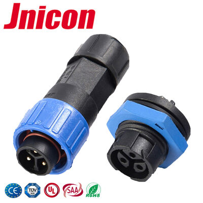 Βιομηχανικές M16 Quick Lock 3 Pin Panel Mount 10A Αδιάβροχες συνδέσεις για εξοπλισμό επικοινωνίας