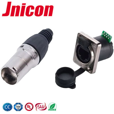 UL94-V0 IP44 IP65 RJ45 Βύσμα υποδοχής Αδιάβροχη βάση σύνδεσης πάνελ 500V