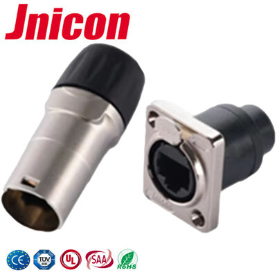 -25°C - 80°C RJ45 Connector IP44/IP65 Αδιάβροχο Σύνδεσμος Επιτοίχιας Στήριξης Σήματος