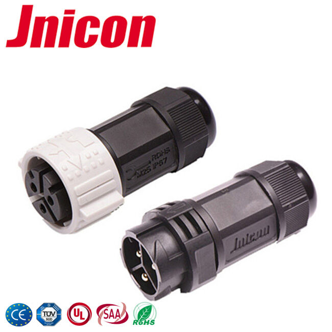 Industrial Automation M25 Waterproof Connector IP67 60A 3 Pin Connector Male And Female