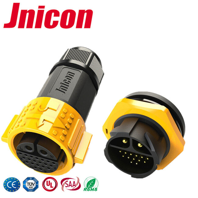 2+20 Pin M25 Outdoor Waterproof Connector Βιομηχανική πρίζα IP67 Multi pin Connector