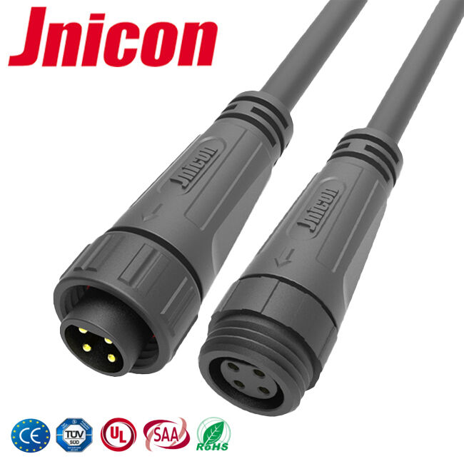 4 πιν σύνδεσμος καλωδίου προς καλωδίου M16 300V OEM IP67 αδιάβροχος σύνδεσμος