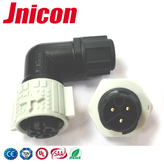 3 Pin Waterproof 90 Degrees Automotive Connector M19 20A Quick Lock Connectors