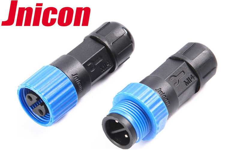 10A M15 2 ακίδων IP68 βύσμα σύνδεσης 0,3 - 1,5 mm2 Εύρος καλωδίων για εξοπλισμό φωτισμού