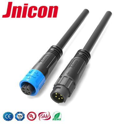 PA66 Υποδοχές καλωδίου Push Pull M12 5 Pin 10A για φώτα ανάπτυξης